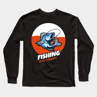 Fishing is my therapy 2 Long Sleeve T-Shirt